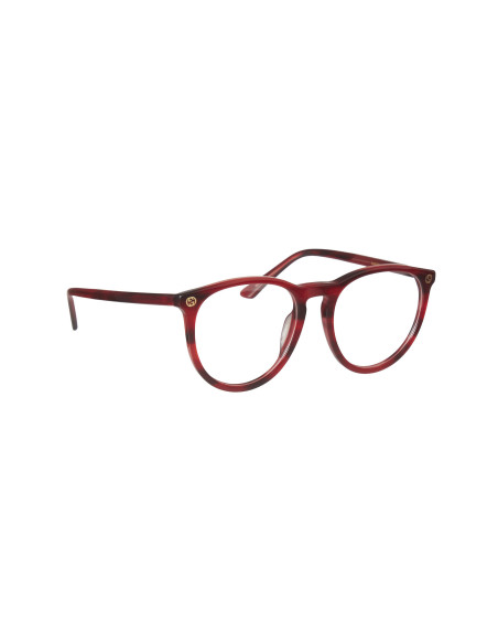 Gucci Gg0027O 004 Oftalmico Round Acetato Vino Claro | Sunnies.uno