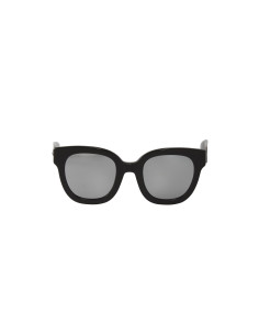 Gucci Gg0208s 002 Square Oversized Negro Plata Espejo | ... 2