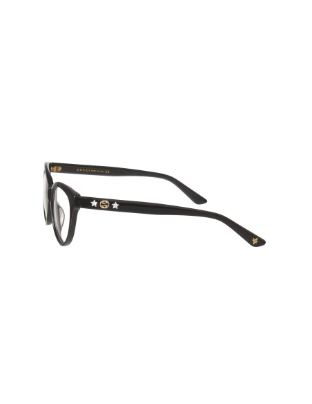 Gucci GG0211OA 001 Round Eye Cat Negro Dorado