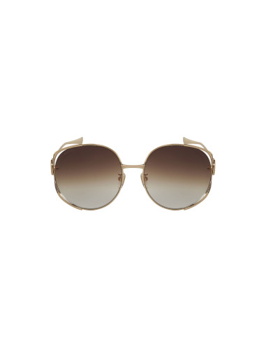 Gucci GG0225S 002 Oval Oversized Cafe degradado Dorado