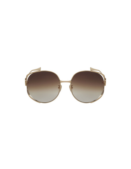 Gucci GG0225S 002 Oval Oversized Cafe degradado Dorado