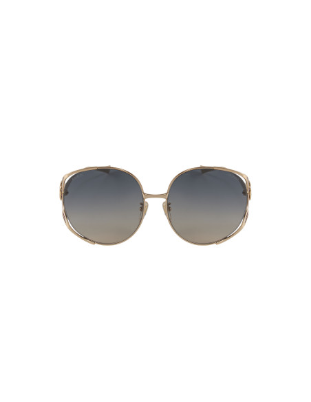 Gucci GG0225S 004 Oval Oversized Azul degradado Dorado