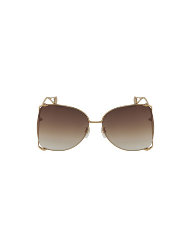 Gucci GG0252S 003 Square Shape Cafe degradado Dorado