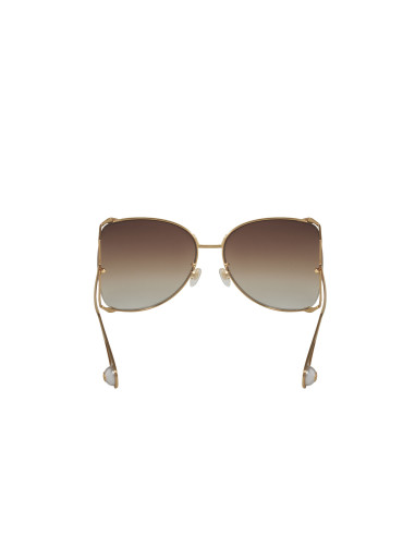 Gucci GG0252S 003 Square Shape Cafe degradado Dorado