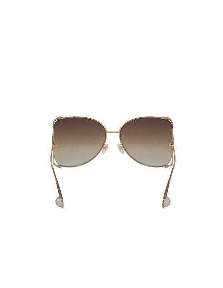 Gucci GG0252S 003 Square Shape Cafe degradado Dorado