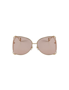 Gucci GG0252S 004 Square Shape Rosa transparente Dorado 2