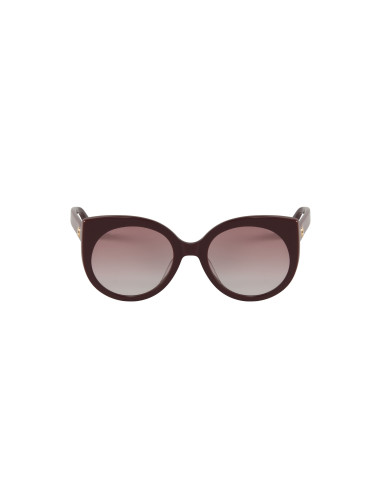 Gucci Gg0325S 007 Round Acetato Vino Degradado | Sunnies.uno