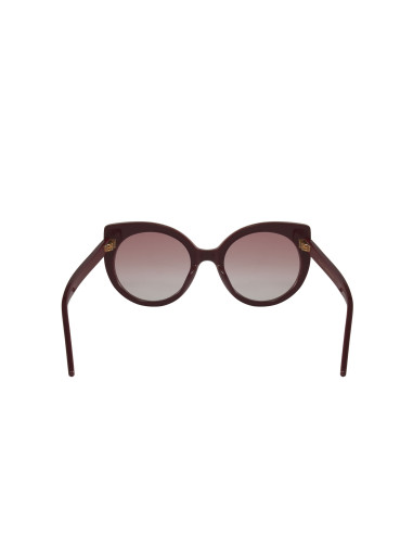 Gucci Gg0325S 007 Round Acetato Vino Degradado | Sunnies.uno