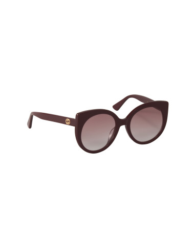 Gucci Gg0325S 007 Round Acetato Vino Degradado | Sunnies.uno
