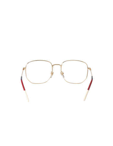 Gucci GG0396O 002 Hexagonal Dorado Blanco rojo Original | Sunnies.uno