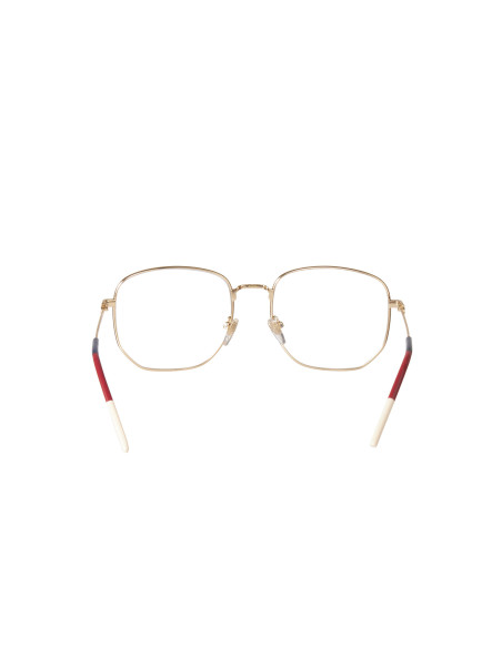 Gucci GG0396O 002 Hexagonal Dorado Blanco rojo Original | Sunnies.uno