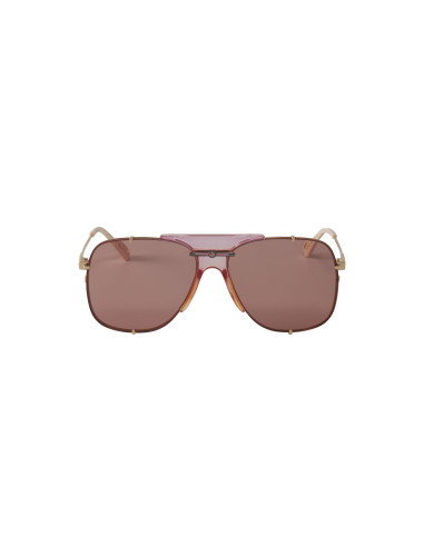 Gucci GG0739S 004 Square Shape Aviator Naranja Dorado