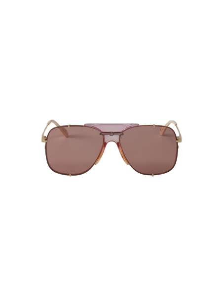 Gucci GG0739S 004 Square Shape Aviator Naranja Dorado