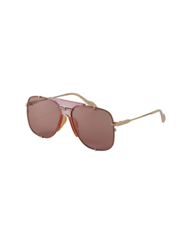 Gucci GG0739S 004 Square Shape Aviator Naranja Dorado