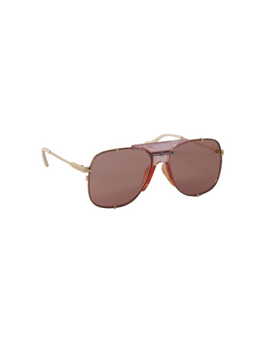 Gucci GG0739S 004 Square Shape Aviator Naranja Dorado