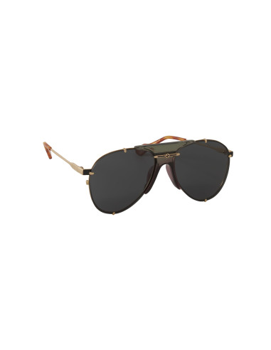 Gucci Gg0740S 001 Aviator Metal Gris Carey Dorado Original | Sunnie...