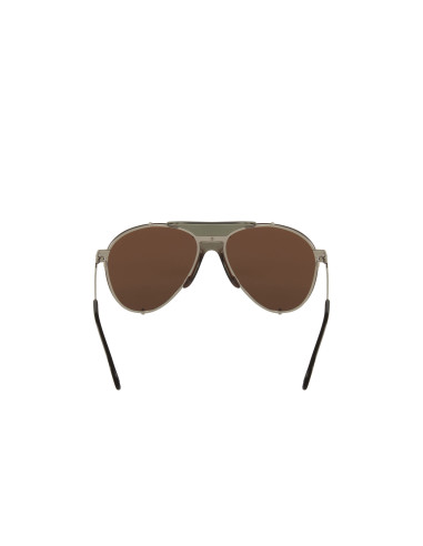 Gucci Gg0740S 003 Aviator Metal Cafe Transparente Dorado | Sunnies.uno