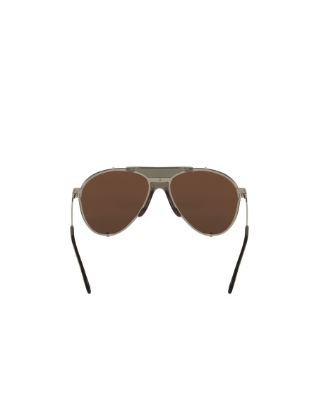 Gucci Gg0740S 003 Aviator Metal Cafe Transparente Dorado | Sunnies.uno