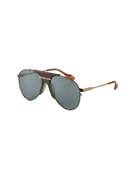 Gucci Gg0740S 004 Aviator Metal Rosa Transparente Dorado | Sunnies.uno