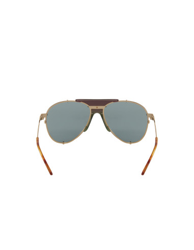 Gucci Gg0740S 004 Aviator Metal Rosa Transparente Dorado | Sunnies.uno