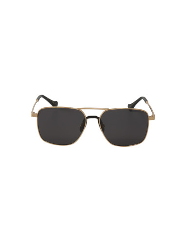 Gucci GG0743S 001 Aviator Square Metal Negro Dorado | Sunnies.uno