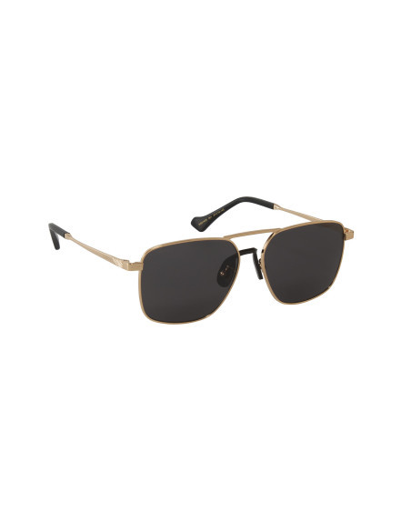 Gucci GG0743S 001 Aviator Square Metal Negro Dorado | Sunnies.uno