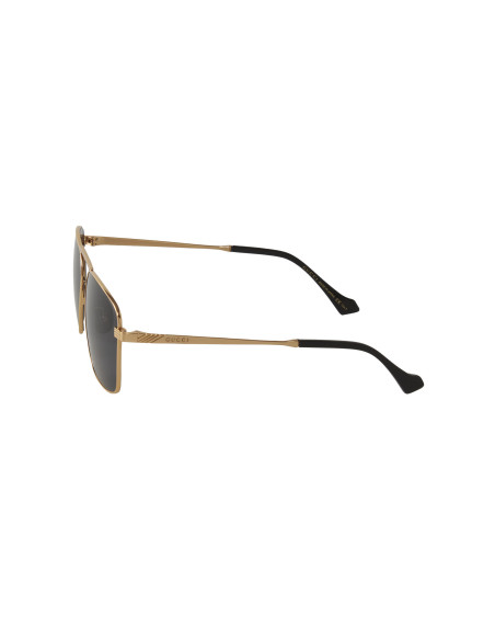 Gucci GG0743S 002 Aviator Square Metal Cafe Dorado | Sunnies.uno