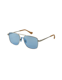 Gucci GG0743S 003 Aviator Square Metal Azul transparente Plata | Su...