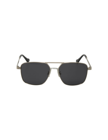 Gucci GG0743S 005 Aviator Square Metal Negro Plateado | Sunnies.uno