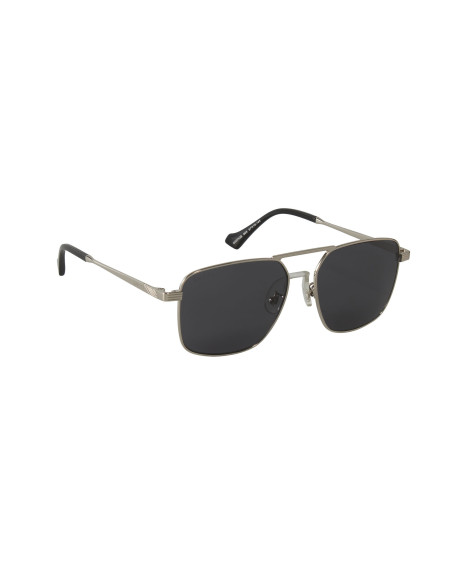 Gucci GG0743S 005 Aviator Square Metal Negro Plateado | Sunnies.uno