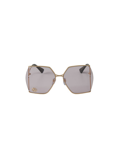 Gucci Gg0817S 007 Geometric Shape Lila Transparente Dorado
