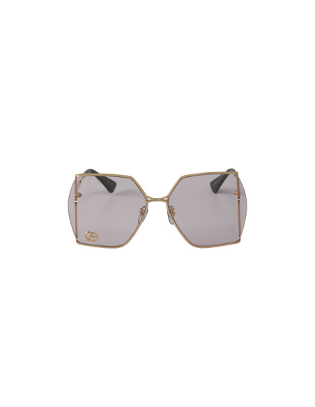 Gucci Gg0817S 007 Geometric Shape Lila Transparente Dorado