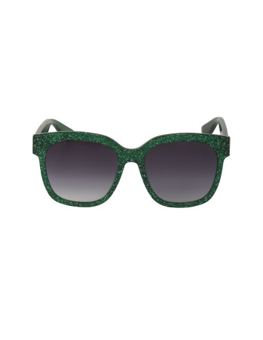 Gucci GG0034S 007 Square Shape Green Glitter Original