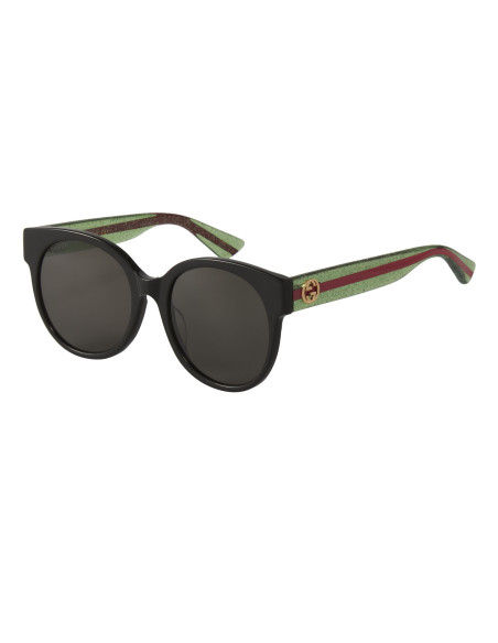 Gucci Gg0035s 002 Round Shape Negro Verde