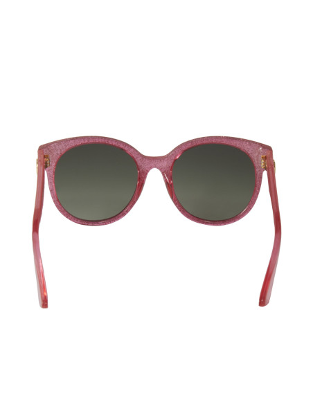 Gucci Gg0035s 005 Round Shape Rosa Brillante Gris degradado | Sunni...
