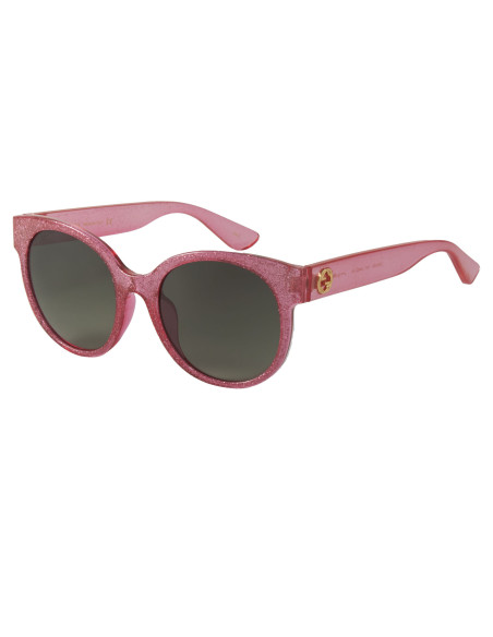 Gucci Gg0035s 005 Round Shape Rosa Brillante Gris degradado | Sunni...