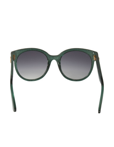 Gucci Gg0035s 006 Round Shape Verde Brillante Gris degradado | Sunn...
