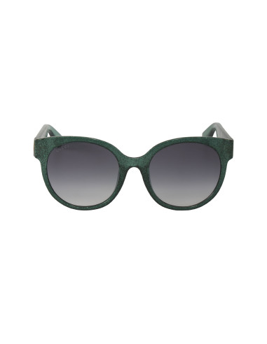 Gucci Gg0035s 006 Round Shape Verde Brillante Gris degradado | Sunn...