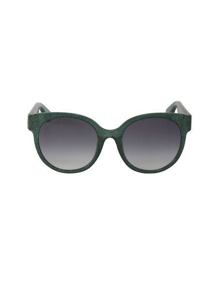 Gucci Gg0035s 006 Round Shape Verde Brillante Gris degradado | Sunn...