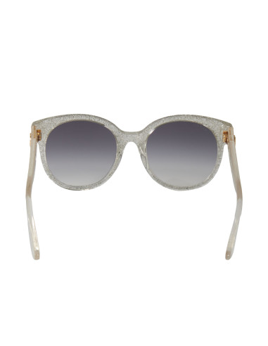 Gucci Gg0035s 007 Round Shape Transparente Brillante Gris degradado...