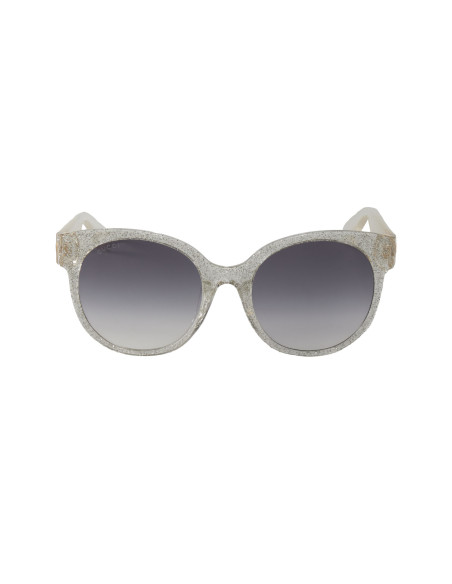 Gucci Gg0035s 007 Round Shape Transparente Brillante Gris degradado...