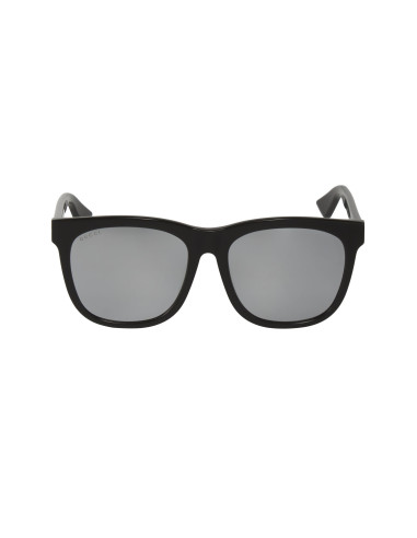 Gucci GG0057SK 001 Square Shape Plata Espejo Negro Original