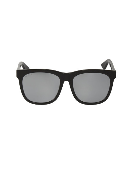 Gucci GG0057SK 001 Square Shape Plata Espejo Negro Original