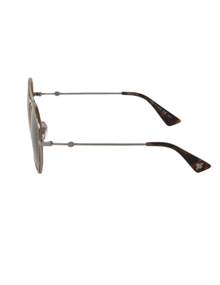 Gucci Gg0061s 004 Round Double Bridge Naranja Gris Original | Sunni...