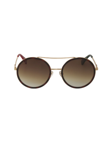 Gucci Gg0061s 013 Round Double Bridge Cafe degradado Carey | Sunnie...