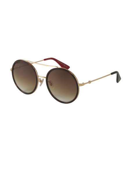 Gucci Gg0061s 013 Round Double Bridge Cafe degradado Carey | Sunnie...
