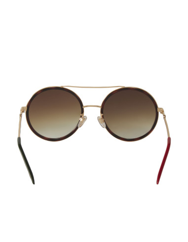 Gucci Gg0061s 013 Round Double Bridge Cafe degradado Carey | Sunnie...