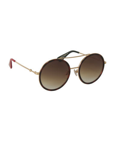 Gucci Gg0061s 013 Round Double Bridge Cafe degradado Carey | Sunnie...