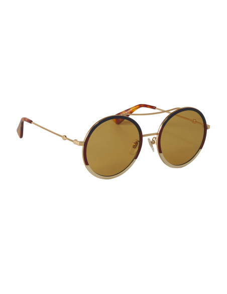 Gucci Gg0061s 015 Round Double Bridge Cafe degradado Rojo Blanco | Sunnies.uno