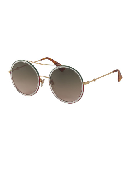 Gucci Gg0061s 022 Round Double Bridge Rosa Degradado Dorado | Sunni...